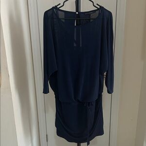 White House Black Market Deep Blue Long Sleeve Dress